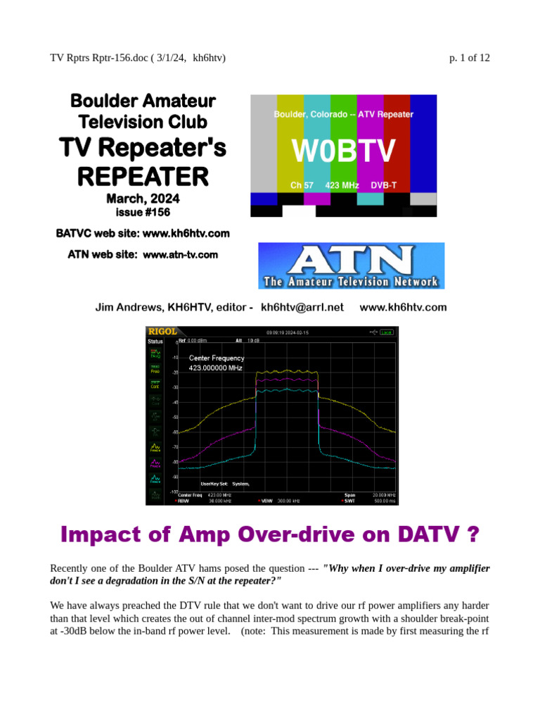 TV Rptrs RPTR 156 | PDF | Amplifier | Electronics