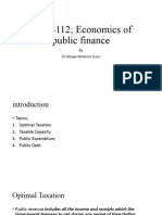 BED4112 Economics of Public Finance
