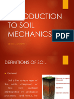CE151 LEC1A Introduction To Soil Mechanics