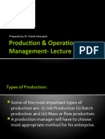 Production Operations Management - Lecture 3