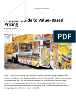 A Quick Guide To Value Based Pricing