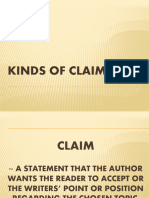 Kinds of Claim