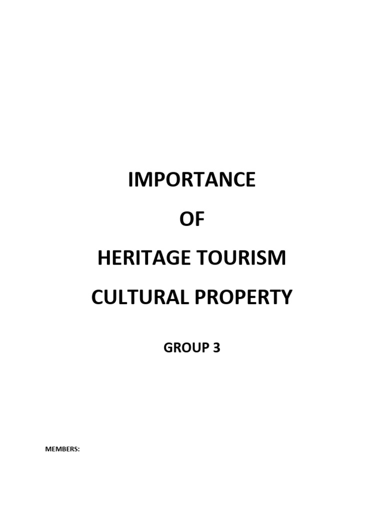 Group 3 Heritage Pdf Tourism Cultural Heritage