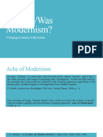 What Is Was Modernism