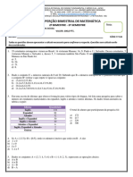 A - 1º Ano EJA Médio - RECUPERAÇÃO Bimestral Matemática