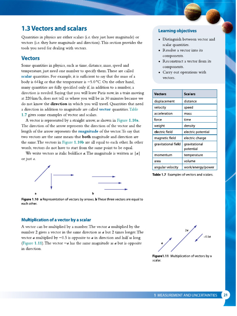 Nancy Lec (2.vectors and Scalars) | PDF