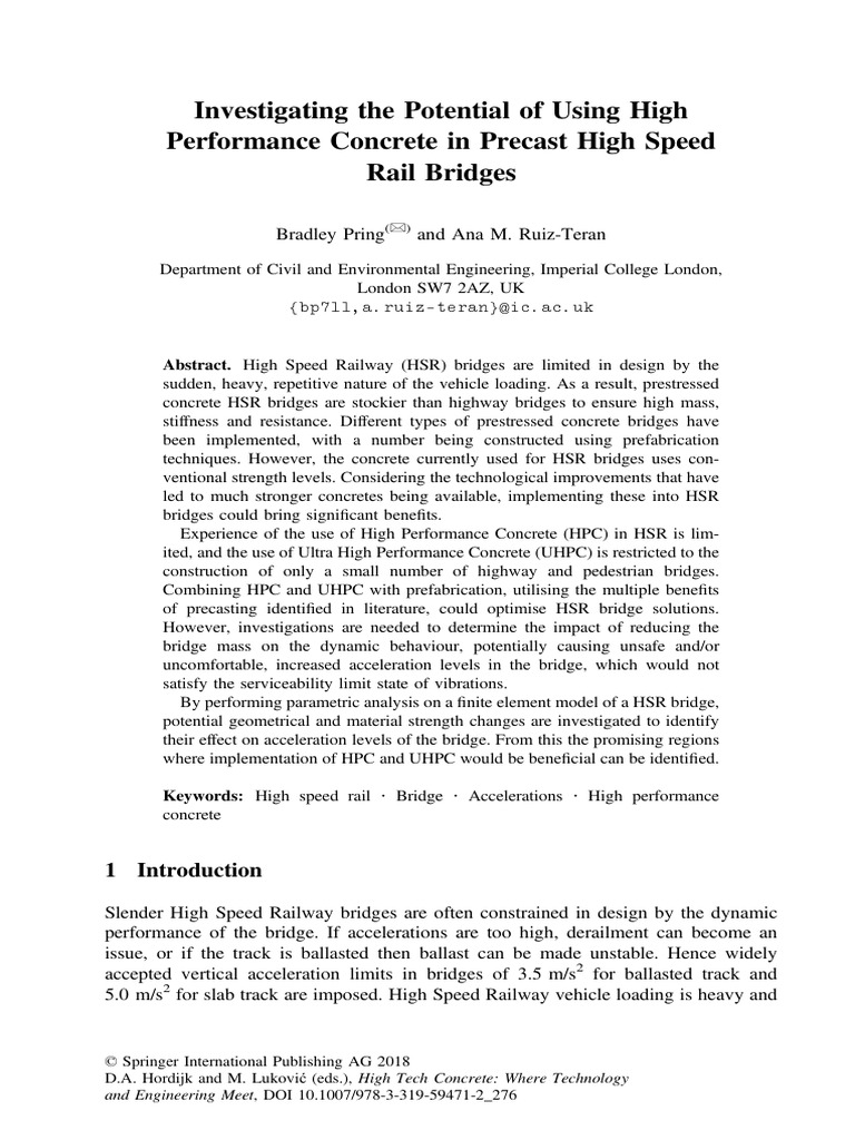 2 investigating the potential of using high performance concrete in