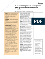 Disfunción Eréctil en Atención Primaria Como Posible Marcador Del Estado de Salud - Factores Asociados y Respuesta Al Sildenafilo