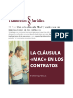 Cláusula Mac y Contratos