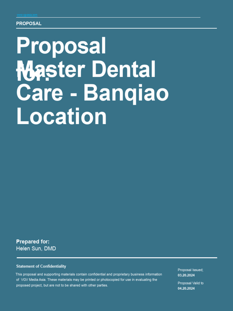 Master Dental Proposal | PDF | Search Engine Optimization | Fee - Dental Marketing Proposal For Job Application Example