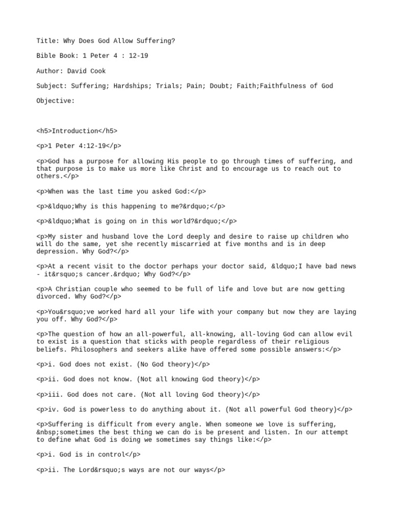 Sermon 7287 Pdf Jesus God