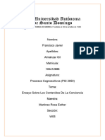 Ensayo Sobre Los Contenidos de La Conciencia