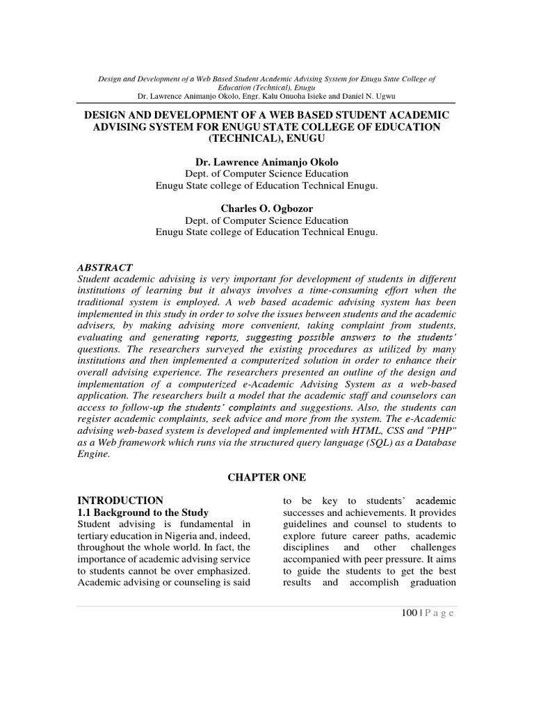 Web-Based Advising System for ESCET | PDF | World Wide Web | Internet & Web