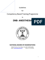 DNB ANAESTHESIA Curriculum