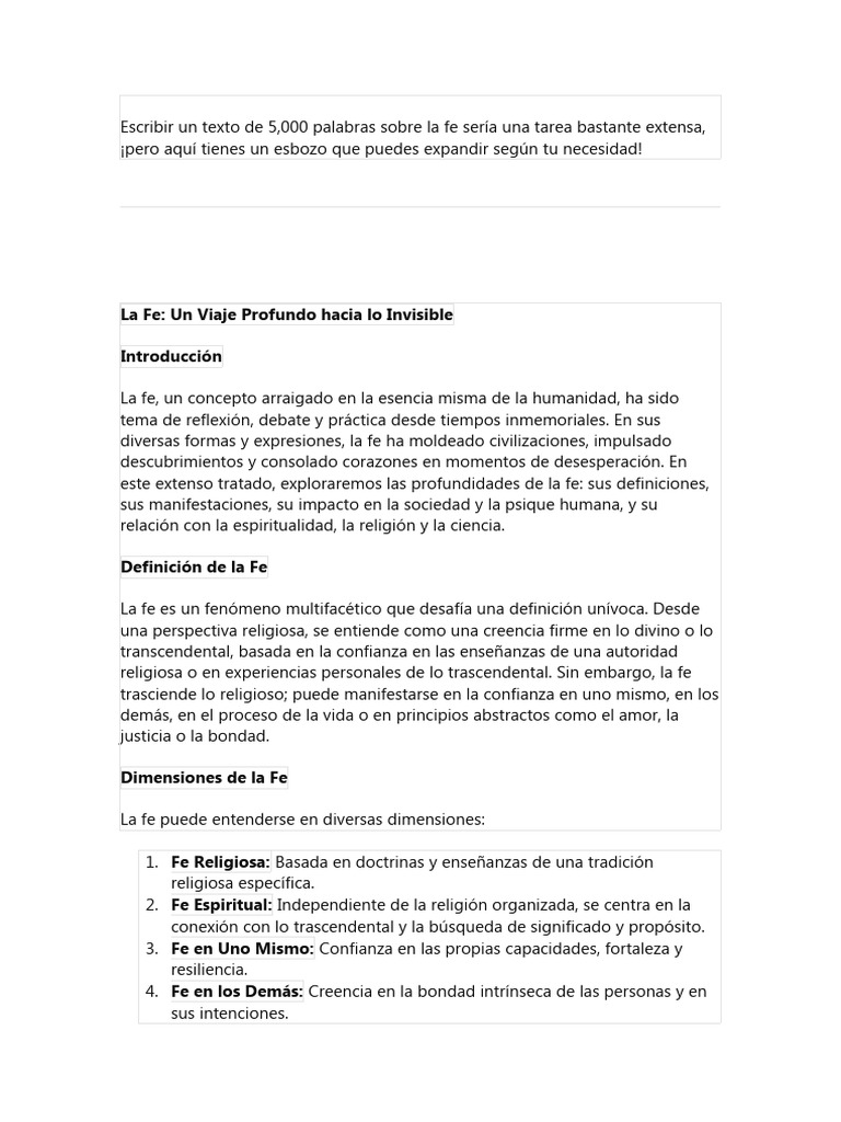La Fe: Espiritualidad y Religión | PDF | Fe | Espiritualidad