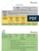 PLANIFICACIÓN MENSUAL Nivel Sala Cuna Marzo Abril