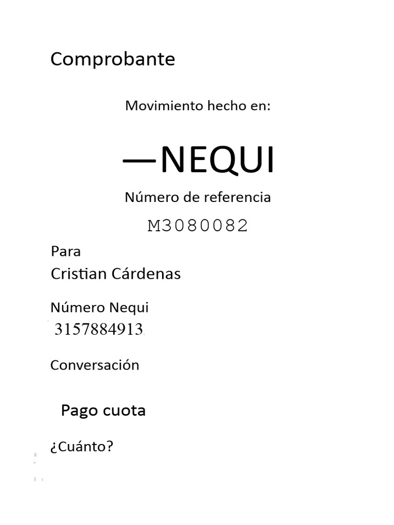 Recibo Nequi PDF