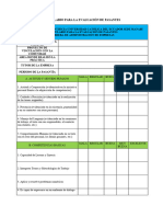 Formulario para La Evaluación de Pasantes