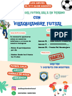 Cartel A4 Campamento de Verano Divertido Azul y Naranja