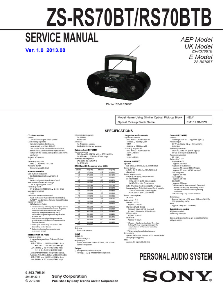 Antenne Télescopique Originale Sony Pour ZS-PE40CP ZS-PS30CP ZS-RS70BT - Référence 175482611