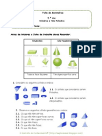 Poliedros e não poliedros 5o ano