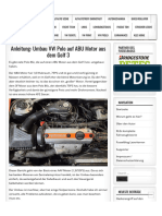Anleitung Umbau VW Polo Auf ABU Motor Aus Dem Golf 3 - Fusselblog - Der Schrauberblog Von KLE
