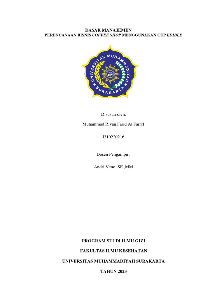 j310220216 Muhammad Rivan Farid Af - Perencanaan Bisnis (Dasar ...