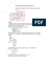 Kisi - Kisi Pts Matematika Kelas Viii