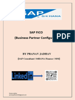 Sap Fico (Business Partner Configuration) : by Pranav Jadhav
