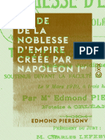 Etude de La Noblesse D Empire Creee Par Napoleon Ier