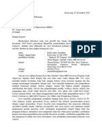Surat Lamaran QC Inspector - PT. Santos Jaya Abadi - Rizki Aulia Nuzullina Signed