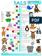Animals Crossword Fun Activities Games Games - 12857