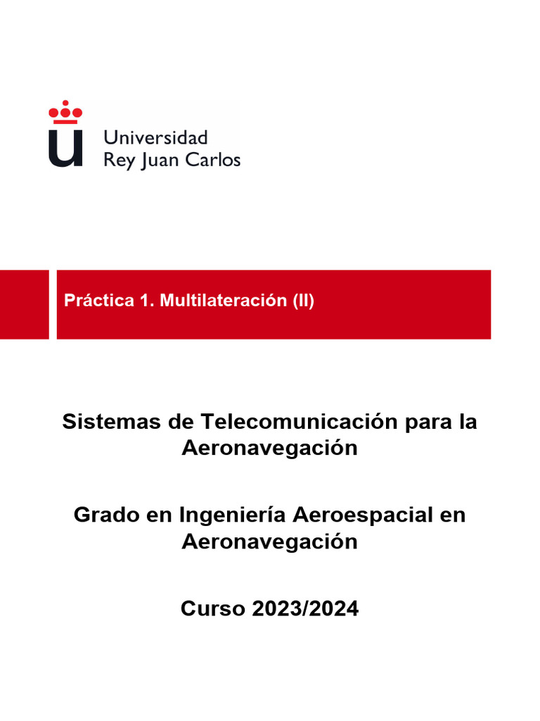 Práctica de Multilateración en Aeronaves | PDF