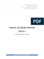 TOEFL - Junior - Online Test 1