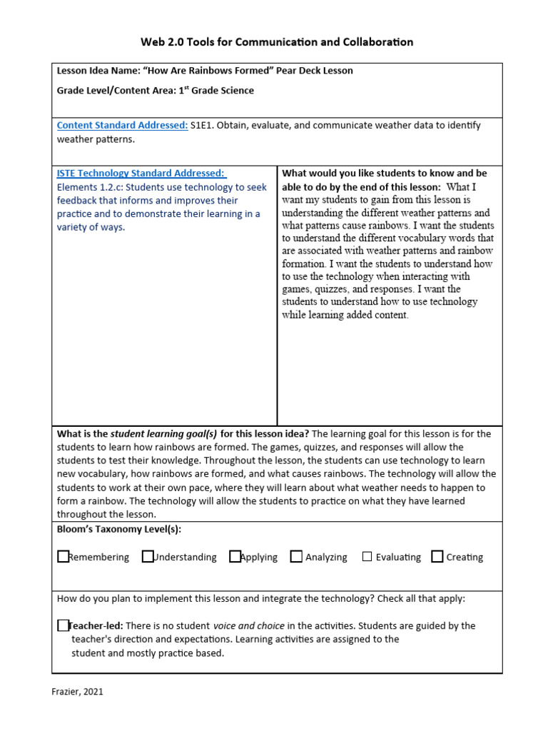Haley Cantrell Lesson Web 2 | PDF | Learning | Pedagogy