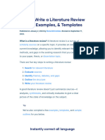 How To Write A Literature Review - Guide, Examples, & Templates