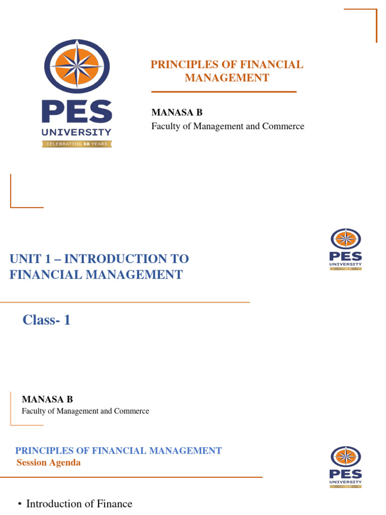 Unit 1 PFM | PDF | Finance & Money Management