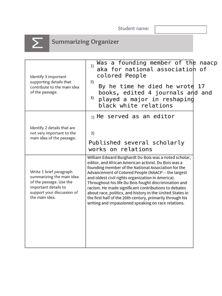 Lessonwriter summarizing graphic organizer google docs 2 pdf