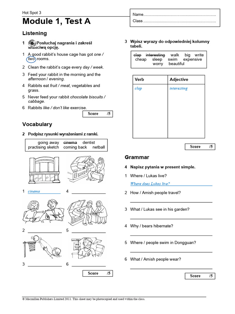 Module 1 Tests A and B | PDF