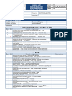 Checklist Desmovilización Motoniveladora