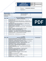 Checklist Desmovilización Cargadores Frontales