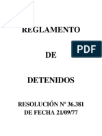 Reglamento de Detenidos