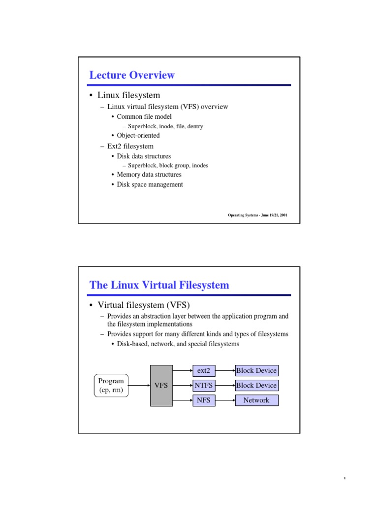 Linux Virtual Filesystem Overview | PDF | File System | Utility Software