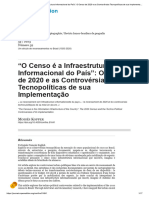 "O Censo É A Infraestrutura Informacional Do País" - O Censo de 2020 e As Controvérsias Tecnopolíticas de Sua Implementação.