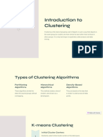 Introduction To Clustering