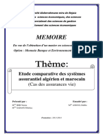 Etude Comparative Des Systèmes Assurantiels Algériens Et Marocains