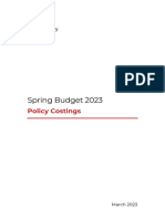 Costing Document - Spring Budget 2023