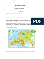 Topicos para Prova de Geografia 3 Bimestre