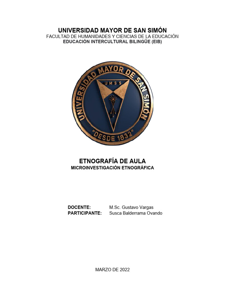 Microinvestigación Etnográfica_susca Balderrama Ovando | PDF