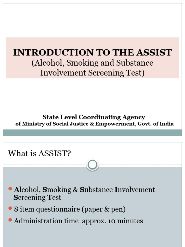 ASSIST: Substance Use Screening Guide | PDF | Cannabis (Drug) | Risk